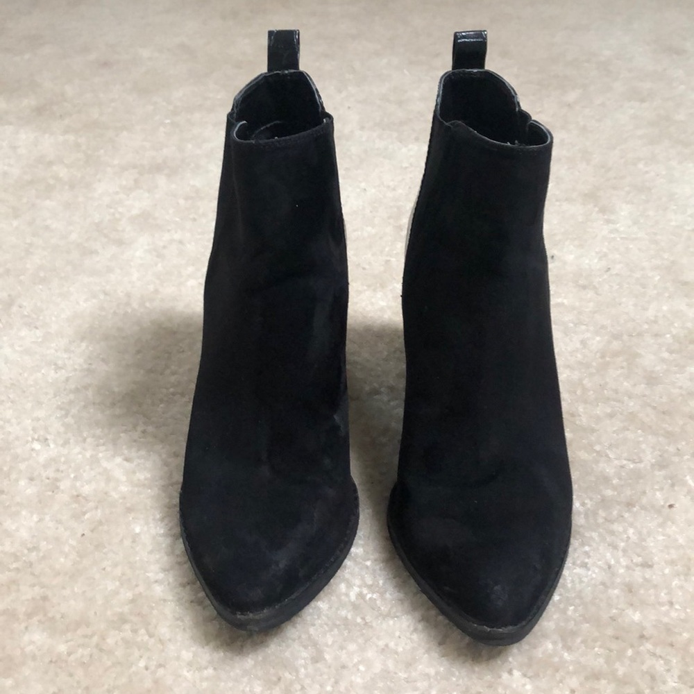 Topshop Pointed Toe Block Heel Ankle Booties
